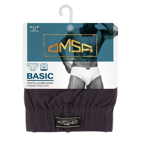 Panties Slips men's Omsa Classic 1223, size 46, color Grigio Scur-2