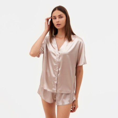Pajamas (shirt, shorts) Women's Minaku: Light Touch Beige Color, Rr. 48-4