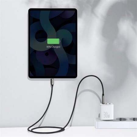Charger Baseus Compact Quick Charger 2*USB+USB-C, 3A, 30W, White-8