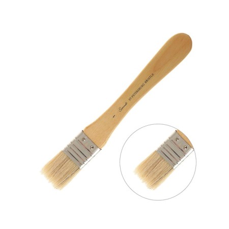 Brush stubble flute ZHK "Sonnet" No. 1, b = 33 mm, a short handle is saturated with varnish