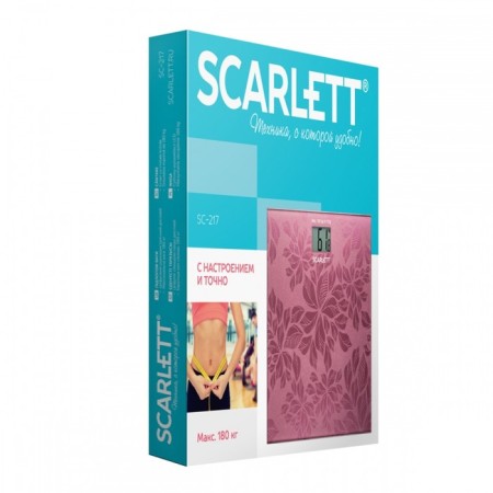 Floor scales Scarlett SC-217, electronic, up to 180 kg, mix-6