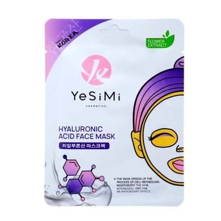 YESIMI fabric mask with hyaluronic acid, 25 ml