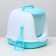 Closed toilet with a scoop, 47 x 40 x 39 cm, white and white