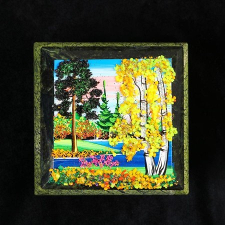 The scenery box "Autumn", stone crumbs, serpentus mix-7