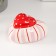 Coramics box "Red heart in peas, striped" 10.2x10x5 cm