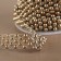 Beads on threads, flat, 14 mm, 9 ± 1 m, gold color