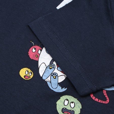 T-shirt for a boy, dark blue color, height 104 cm-2