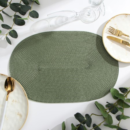 Serving shade "Oval", central-green, 45*30 cm