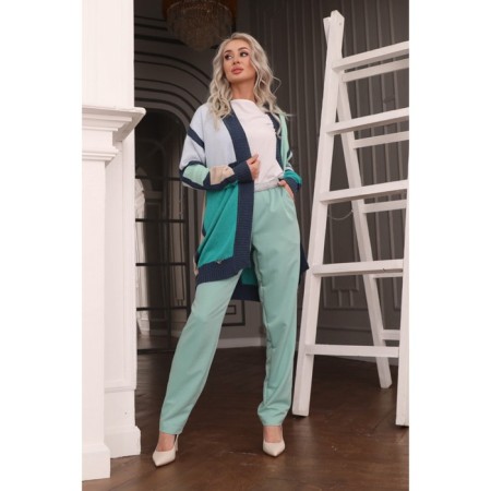 Cardigan female, size 50, mint color-16