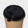 A plastic disposable lid for a glass with a pet and valve, black, 9 cm, 50 pcs/un