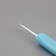 Knitting hook, with a plastic handle, d = 2.5 mm, 14 cm, blue color