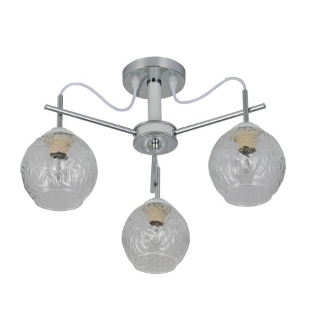 Lamp Ceiling Economy Service 10058/3cr+WT CL, 3x40W, E27, 31x51x51 cm, white color