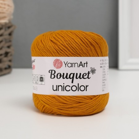 Yarn "Bouquet Unicolor" 100% cotton 200m/100g (3208 saffron)