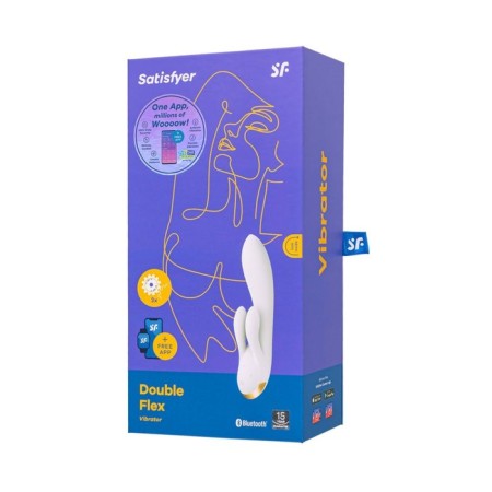 Satiffyer Double Flex Connect App, Silicon, 15.5cm, White-9