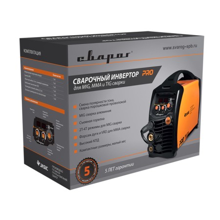 Svarog Inverter Svarog Mig 200 "Pro" N229, 9 kW, 200A, 220V-6