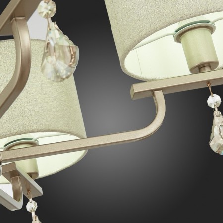 Suspended EVOLUCE lamp. Sle107703-05. Elida. 5x40 W, E14, 69.5x69.5x34 cm, Shampan-10