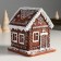 Souvenir Polystone Light "Gingerbread House with Patterns" 13x13x15 cm