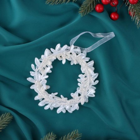 Christmas tree decoration "Vein Shine" 11 cm, white