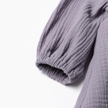 Платье детское с дл. рукавом KAFTAN "Муслин", р 26 (80-86см), серый-10
