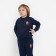 Set for a boy (jumper, cocoon), dark blue color, height 98 cm