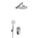 The shower system wasserkraft a16629, built -in, tropical shower, shower, chromium