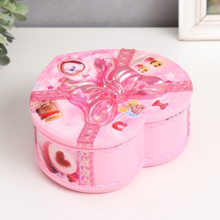 Musical Mechanical Casket "Heart in Banta" 16x18x7.5 cm mix-3