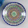 Plate of the Rishtan ceramics "Flowers", 26 cm, blue mix