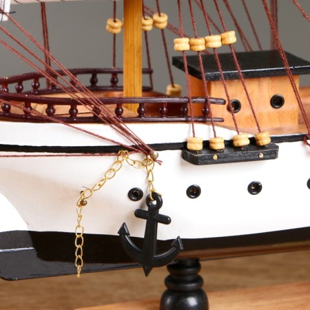 The ship "Bonavventer" with white sails, the White Corps, 49*10*43cm-5
