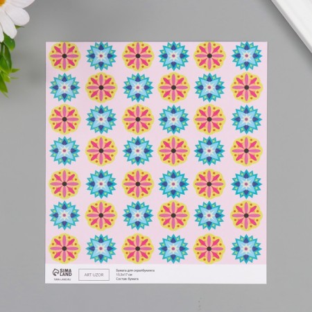 Scrapbooking paper bilateral "Illusion" density 180 grams set 10 pcs 15.5x17 cm-2