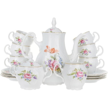 Coffee Service 6/9 Bernadotte, Decor "Meissen Bouquet", 15 items-1
