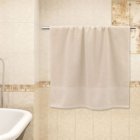 Tainted towel "Grant", 450 gr, size 70x130 cm, cream color-2