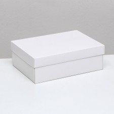 The box is folding, the lid is, white, 24 x 17 x 8 cm