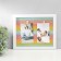Photo frame plastic, textiles in 2 photos "Dawn" with clothespins, white 27.7x23 cm