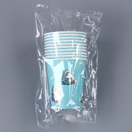 A single -single -paper glass "cats", shark, 250ml-4