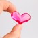 Plastic decorative hearts, set 25 pcs., Size 1 pc. - 3 × 3.5 cm, color mix