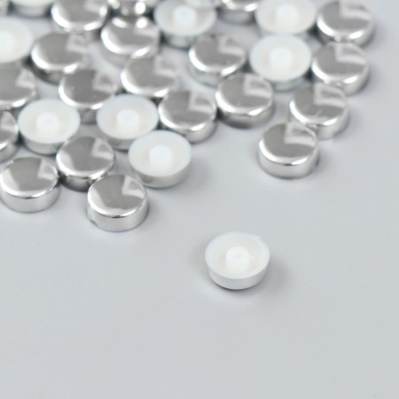 Decor for creativity plastic "Circle" set 40 pcs silver 1x1x0.3 cm-1