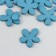 Decor for creativity tree "Chamomile and core" set 10+10 pcs Blue 2.3x2 cm