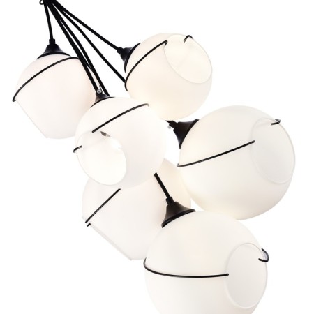 Suspended EVOLUCE lamp. Sle103143-06. Satturo. 6x60 watts, E27, 35x35x120 cm, black color-4