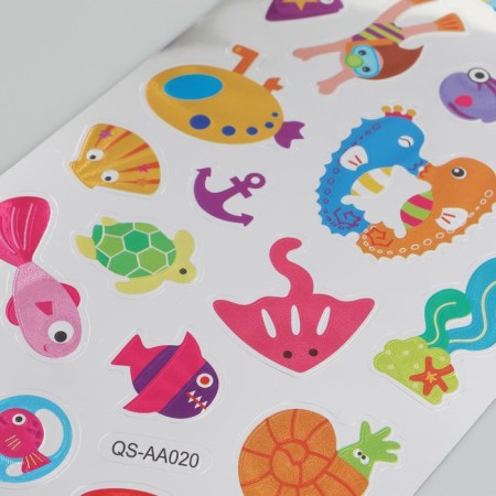 Plastic sticker "Beasts/Underwater residents" MIX 9.5x17.5 cm-2