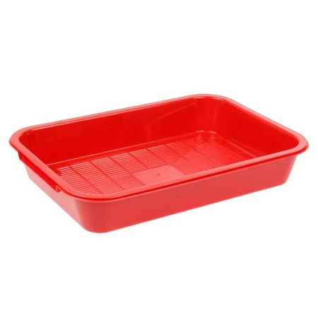 Medium toilet with a mesh of 36 x 26 x 6.5 cm, red
