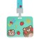 Badge horizontal, external size 10 x 7.8 cm, internal size 5.2 x 8.2 cm, tape 42 cm, with a pattern "Bear"