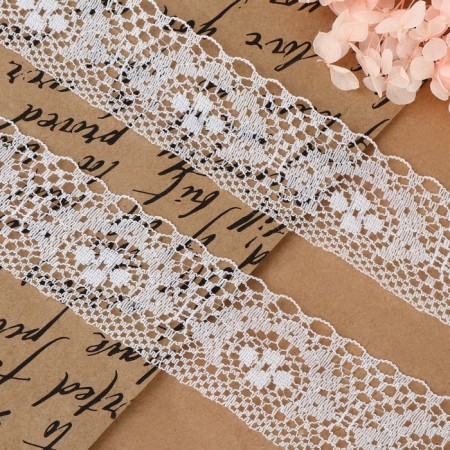 Capricon lace, 35 mm × 10 ± 1 m, white color-1