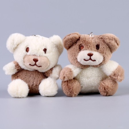 Soft toy "Bear" on the key fob, 10 cm, color mix-4