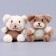 Soft toy "Bear" on the key fob, 10 cm, color mix