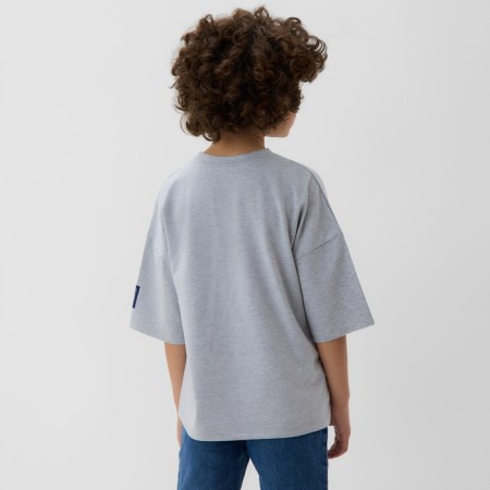 T -shirt Children's Minaku, gray color, height 140 cm-3