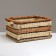 Wicker basket, 39x31x21.5 cm, rattan, jute