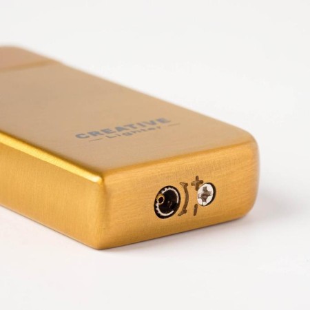 Gas lighter "Classic", 3 x 6 cm, gold-3