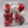 Set of jewelry plastic 22 pcs "Frosty day" red-white