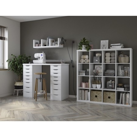 Wall -mounted shelf "FORA 100E", 300 × 267 × 966 mm, vestiburates, white color-3