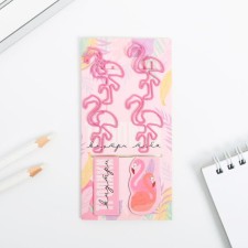Set: curly paper clips 4 pcs and magnetic bookmarks 2 pcs “Tropics inside”